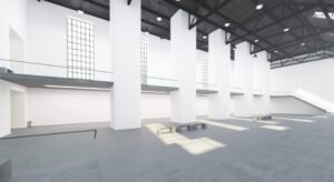 EISBOX Modern - Artfactory, Rental Art Space, Hallenansicht